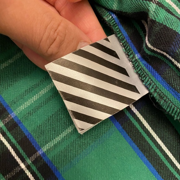 Off-White Green Liquid Spray Flannel Shirt - Picture 4 of 6